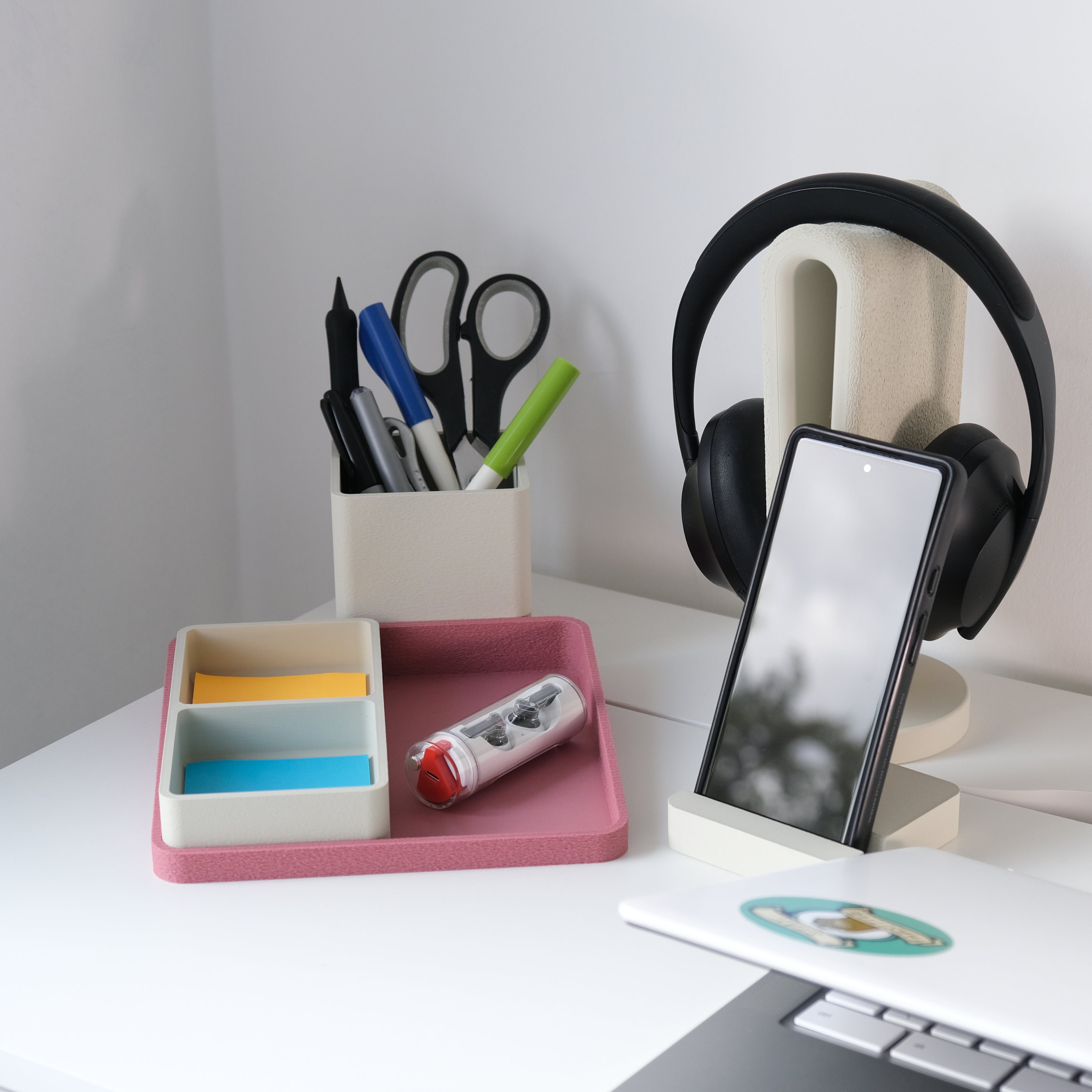 Modern Minimalist 4-in-1 Desk Organiser Set